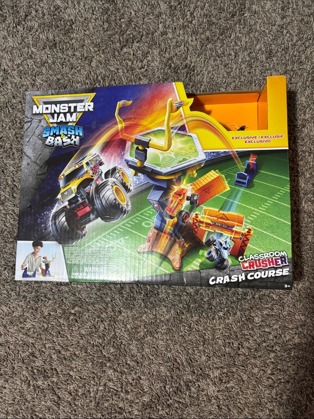 Monster Jam Classroom Crusher Crash Course Playset - Orange & Green